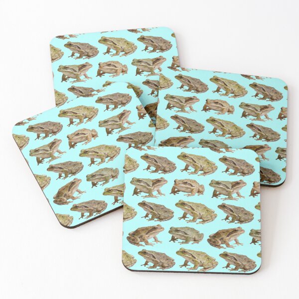 Item preview, large frogs boing boing on blue designed and sold by TerenceLacey.