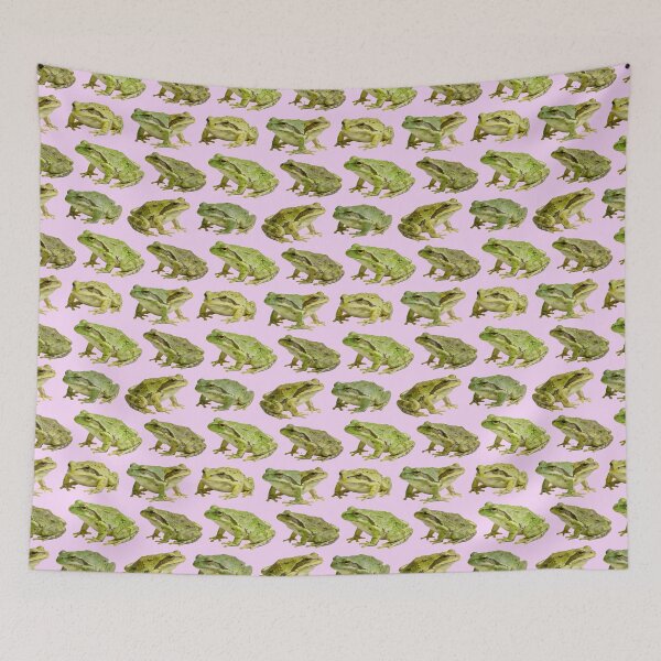 Item preview, large frogs boing boing on pink designed and sold by TerenceLacey.