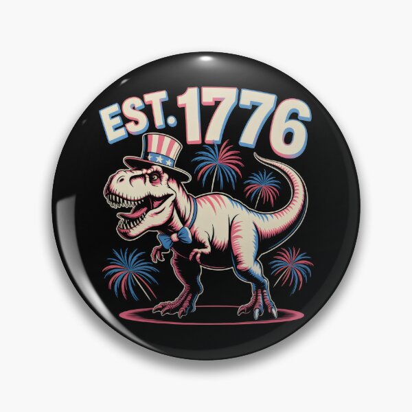 Item preview, Est 1776 Patriotic Fourth of July Dinosaur designed and sold by SplashTastic.