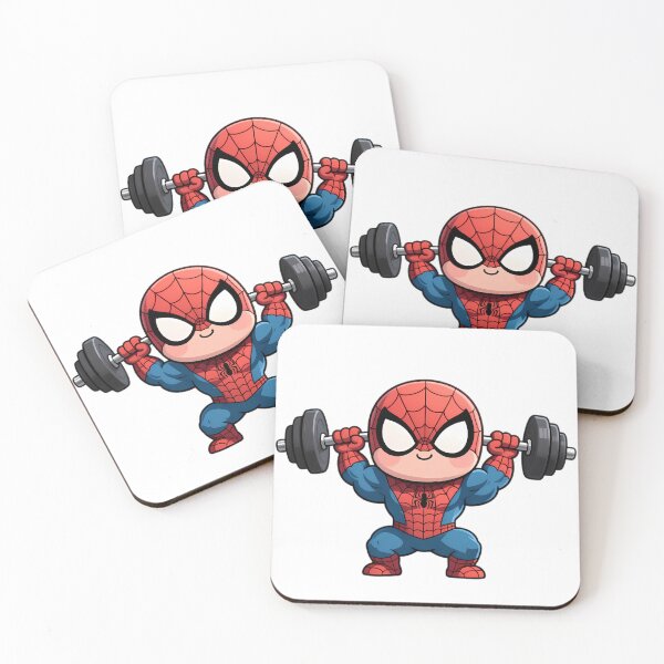 Item preview, Tiny Web-Slinger Gym Illustration | Adorable Chibi Fitness & Gym Design designed and sold by LoomisDreams.