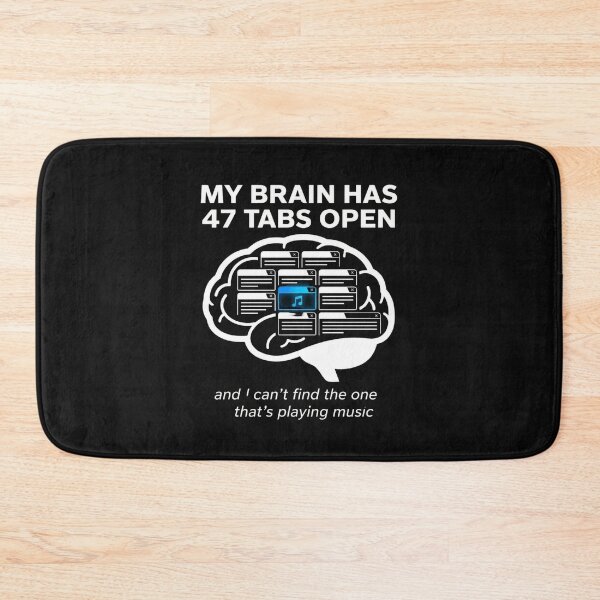 Item preview, My Brain Has 47 Tabs Open ADHD T-Shirt Funny Neurodivergent Gift designed and sold by GeniePixel.