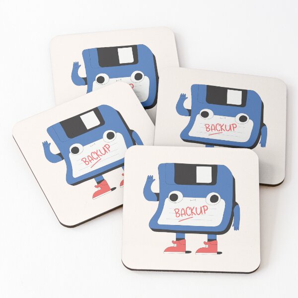 Item preview, Cute Retro Floppy Disk Backup Cartoon Character Mascot Illustration designed and sold by QuietBloom80.