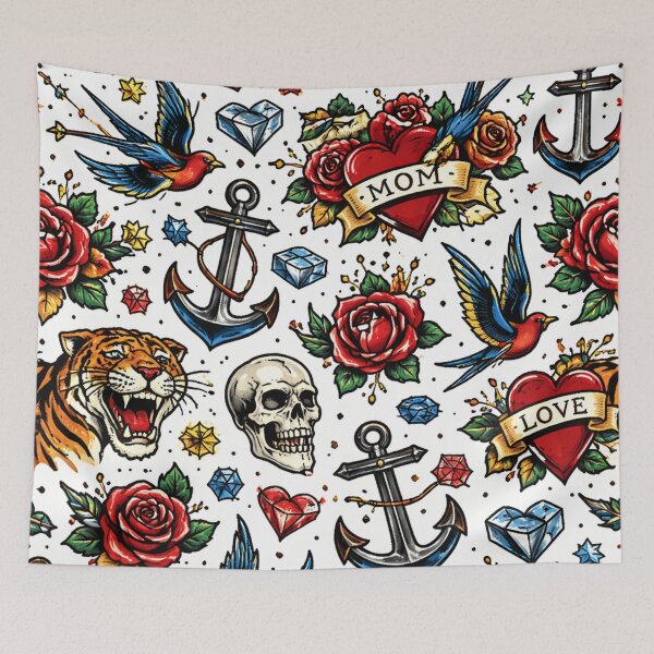 Item preview, Traditional tattoos designed and sold by RiaBubble.