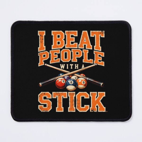 Item preview, Vintage Billiard 8 Ball Indie I Beat People With Stick  designed and sold by Thread&Fable.