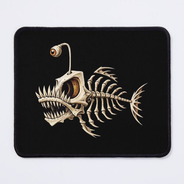 Item preview, Skeleton Anglerfish - Deep Sea Bone Creature Horror designed and sold by myforestfog.