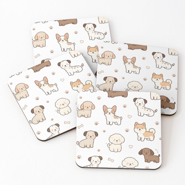 Item preview, Cute Kawaii Puppy Pattern – Adorable Dogs & Paws designed and sold by blankTeeShirt.
