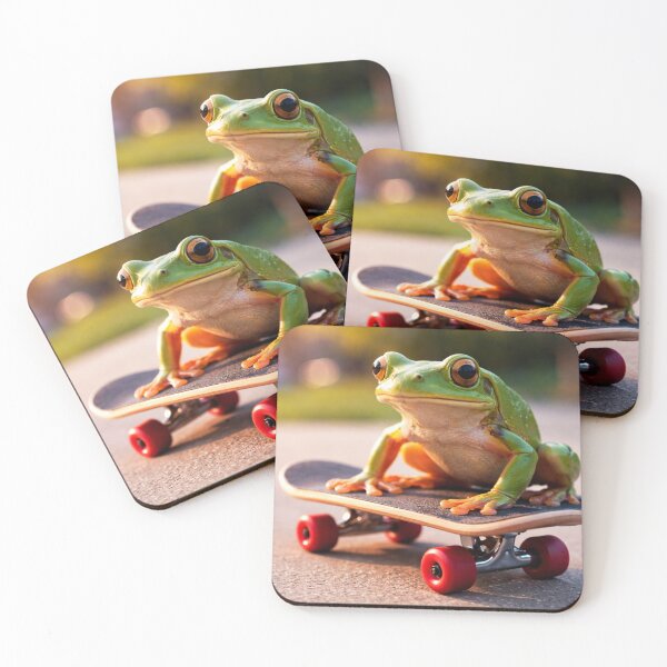Item preview, Frog on a skateboard designed and sold by RiaBubble.