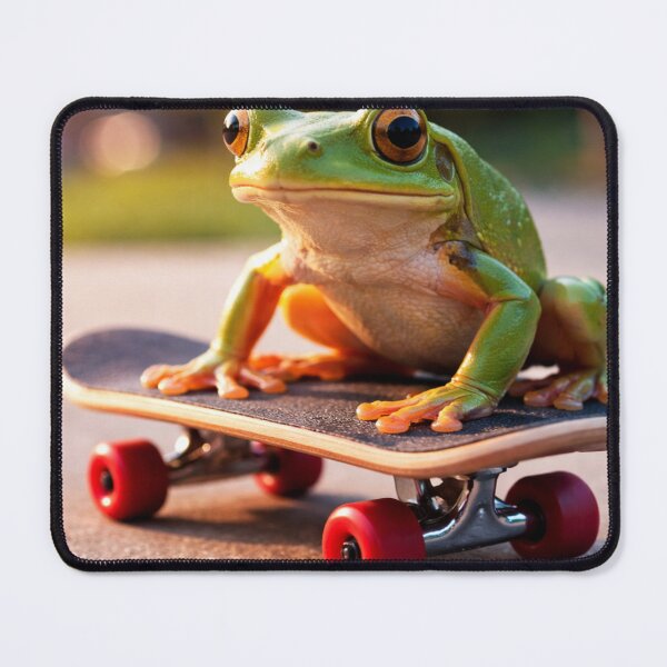 Item preview, Frog on a skateboard designed and sold by RiaBubble.