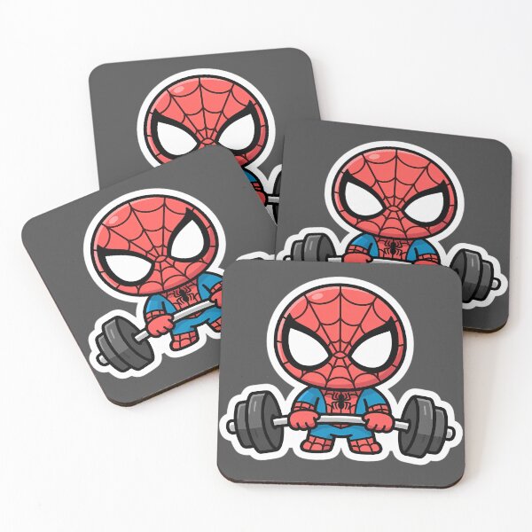 Item preview, Tiny Web-Slinger Strength Illustration | Chibi Deadlift Fitness Design designed and sold by LoomisDreams.