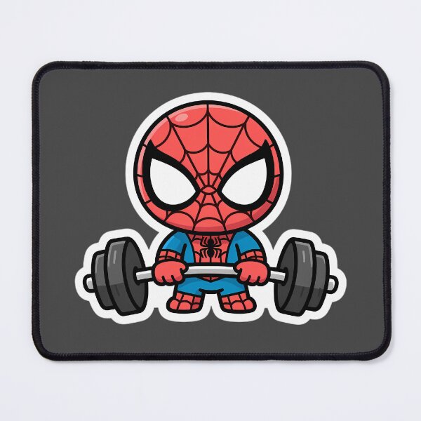 Item preview, Tiny Web-Slinger Strength Illustration | Chibi Deadlift Fitness Design designed and sold by LoomisDreams.