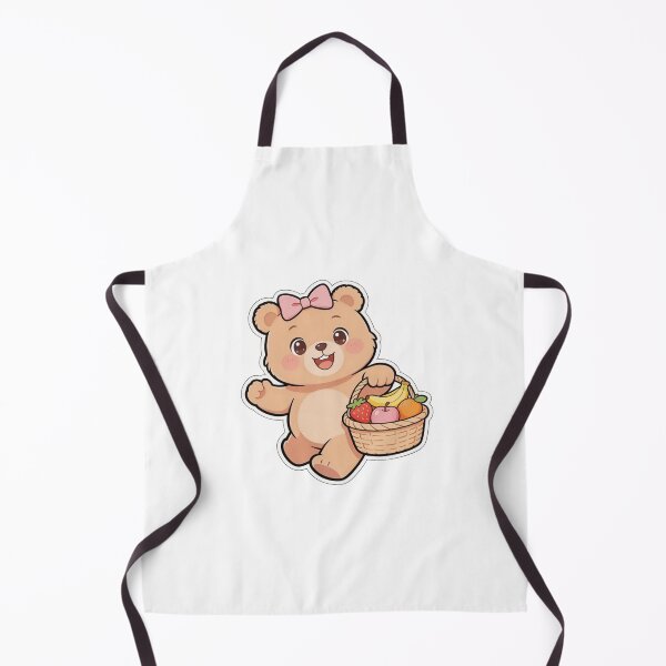 Item preview, Cute Bear Carrying Fruits-Kawaii Teddy Picnic Sticker designed and sold by carestazafeli.