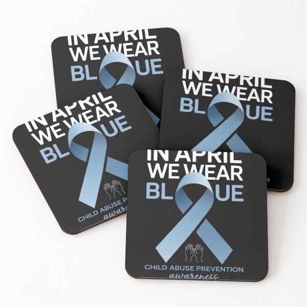 Item preview, In April We Wear Blue Child Abuse Awareness Rainbow  designed and sold by THREE LITTLE BEANS.