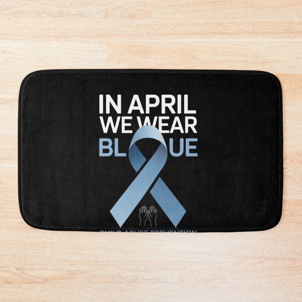 Item preview, In April We Wear Blue Child Abuse Awareness Rainbow  designed and sold by THREE LITTLE BEANS.