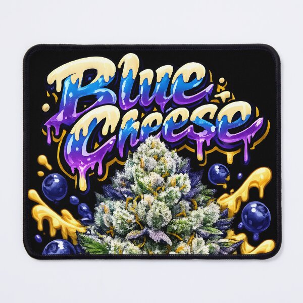 Item preview, Blue Cheese Graffiti Print | Cheesy Berry Indica Hybrid Typography | Relaxing 420 designed and sold by WAUZ.