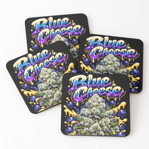 Item preview, Blue Cheese Graffiti Print | Cheesy Berry Indica Hybrid Typography | Relaxing 420 designed and sold by WAUZ.