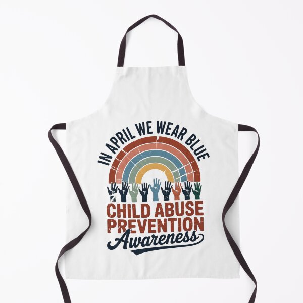 Item preview, In April We Wear Blue Child Abuse Awareness Rainbow designed and sold by THREE LITTLE BEANS.