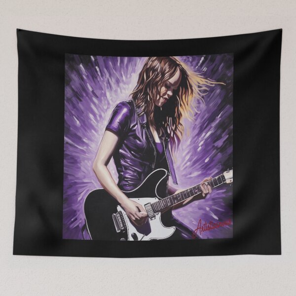 Item preview, Lzzy Hale Purple Lightning Powerful Rock Guitar designed and sold by Artisticanvas.