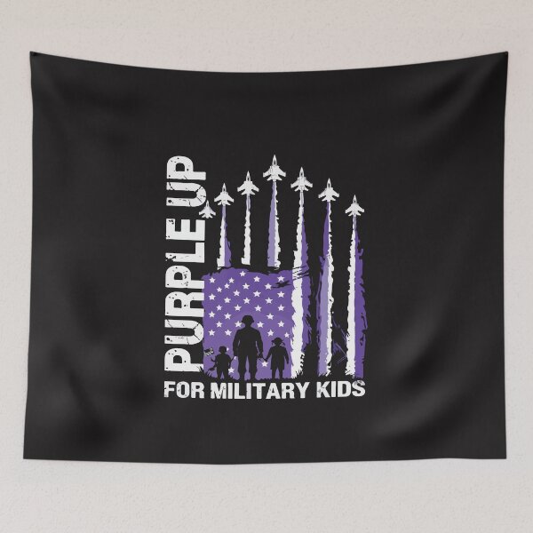 Item preview, Purple Up Military Kids Month USA Flag Support Military Child Design designed and sold by kiralynstration.