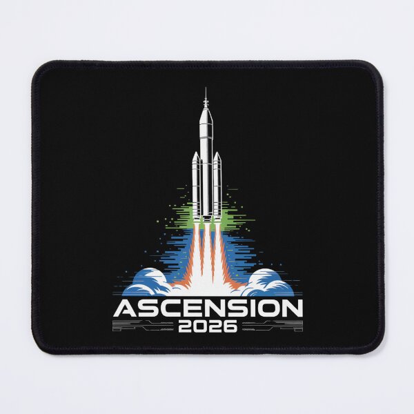 Item preview, Ascension 2026 — Rocket Launch Glitch Art Space Tee V4 designed and sold by DarylWelsh2024.
