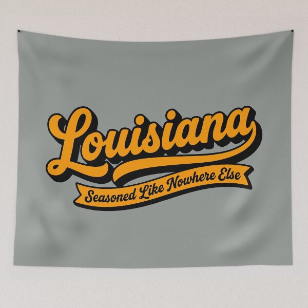 Item preview, Vintage Louisiana Retro 70s Script Sticker Art Seasoned Like Nowhere Else designed and sold by Cozy-Old-Pub.