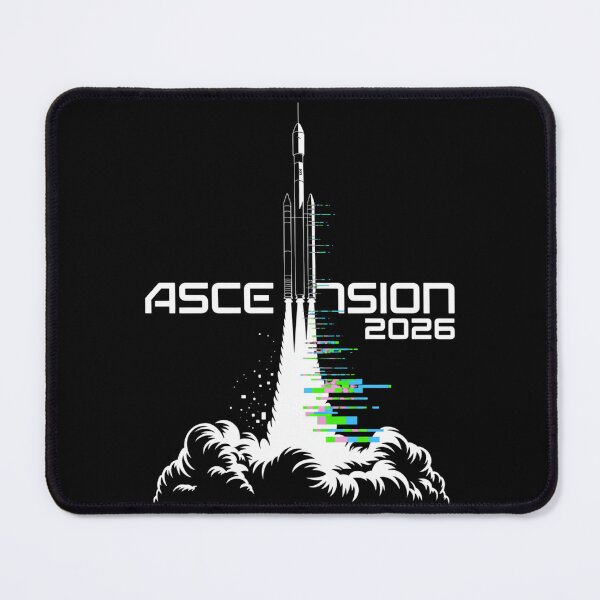 Item preview, Ascension 2026 — Rocket Launch Glitch Art Space Tee V6 designed and sold by DarylWelsh2024.