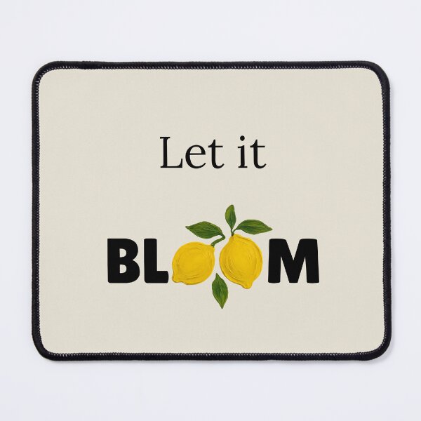 Item preview, Let It Bloom – Positive Quote with Lemon Floral Aesthetic Design designed and sold by MoodsOfMine.