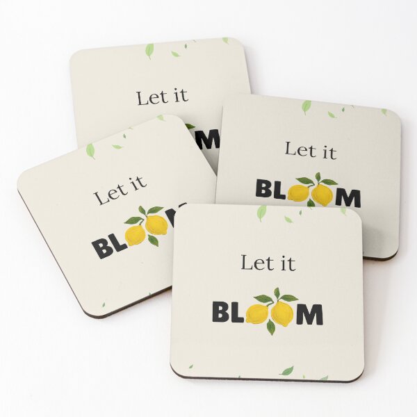 Item preview, Let It Bloom – Positive Quote with Lemon Floral Aesthetic Design designed and sold by MoodsOfMine.