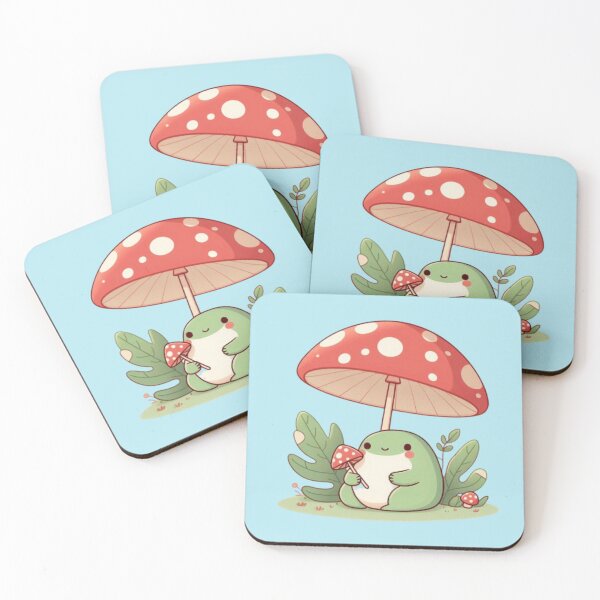 Item preview, Frog with Mushroom – Whimsical Forest Design designed and sold by Dogandesighn.