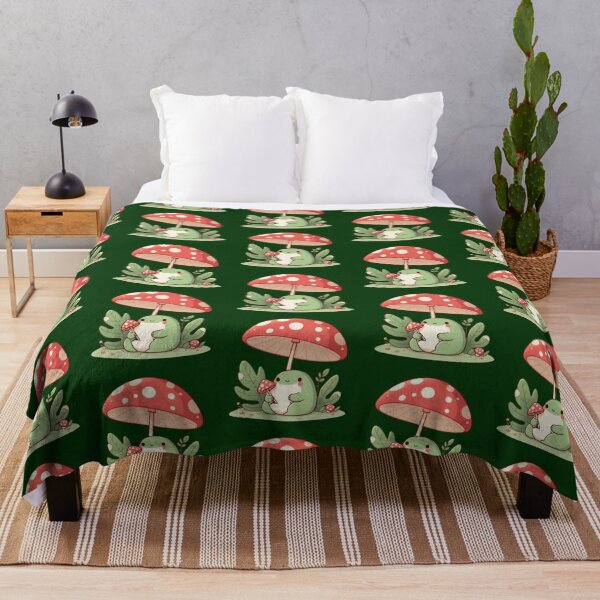 Item preview, Frog with Mushroom – Whimsical Forest Design designed and sold by Dogandesighn.