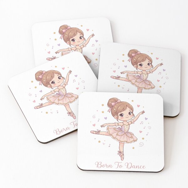 Item preview, Cute Cartoon Ballerina T-Shirt | Born To Dance | Ballet Lover Gift for Girls designed and sold by Egyptian king ⭐⭐⭐⭐⭐.