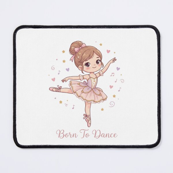 Item preview, Cute Cartoon Ballerina T-Shirt | Born To Dance | Ballet Lover Gift for Girls designed and sold by Egyptian king ⭐⭐⭐⭐⭐.