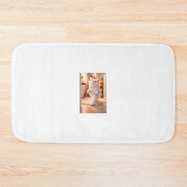 Item preview, Sleepy Morning Cat with Toothbrush designed and sold by LovelyCatGalaxy.