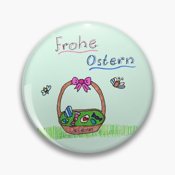 Item preview, A hand-painted Easter basket in a meadow with butterflies. designed and sold by Mellis-Welt.