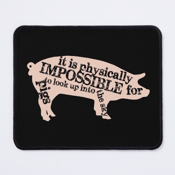 Item preview, Funny Pig Fun Fact – “It’s Physically Impossible for Pigs to Look Up” Farm Humor Graphic Design designed and sold by artworkathome.