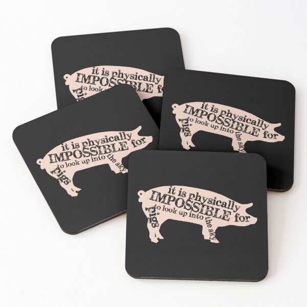 Item preview, Funny Pig Fun Fact – “It’s Physically Impossible for Pigs to Look Up” Farm Humor Graphic Design designed and sold by artworkathome.