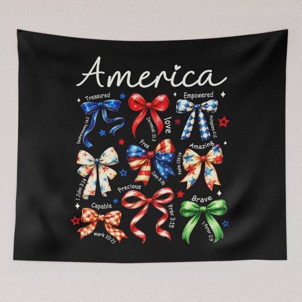 Artikelvorschau, T-Shirt mit Bibelvers für Amerika, christliches T-Shirt, T-Shirt zum 4. Juli entworfen und verkauft von BlightedArt.