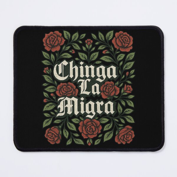Item preview, Chinga La Migra Rose Crest – Chicano Street Art Floral Design designed and sold by DyfunctionalTee.