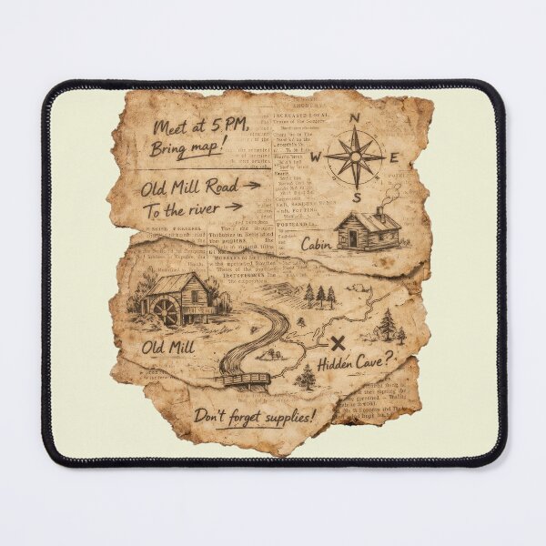Item preview, Vintage Treasure Map Adventure-Hidden Cave Quest designed and sold by Loom of M..