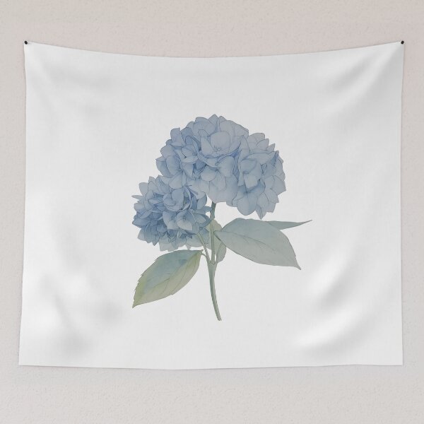 Item preview, Blue hydrangea flowers designed and sold by uunaa.