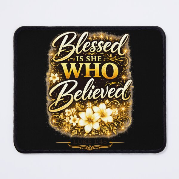 Item preview, Blessed is She Who Believed — Luke 1:45 Christian Women designed and sold by AbidingCreatives.
