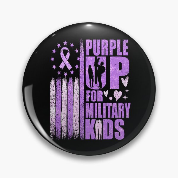 Aperçu de l'œuvre En violet pour les enfants de militaires Mois de l'enfant militaire créée et vendue par BlightedArt.