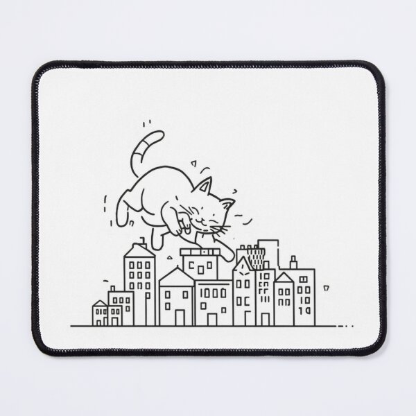 Item preview, Minimal Cat Line Art Playful Chaos Modern Simple Cat Design designed and sold by GozdeSoftChaos.