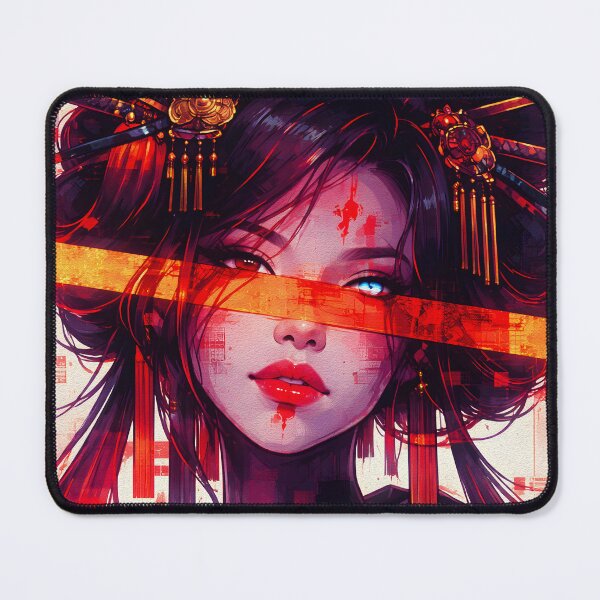 Item preview, Cyberpunk Geisha Glitch Art – Futuristic Japanese Portrait Vector Style designed and sold by Fregoli 2D.