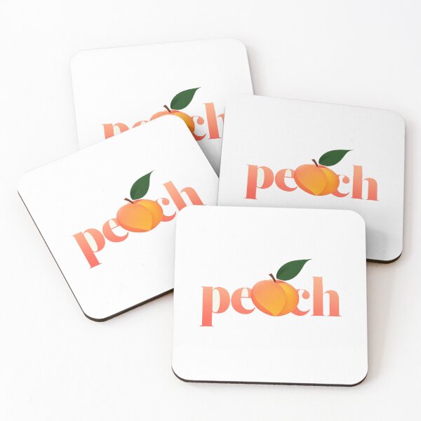 Item preview, Peach Aesthetic Word Art Design • Cute Fruit Typography • Soft Pink Peach Illustration for Stickers & Prints designed and sold by Bright Nest Studio.