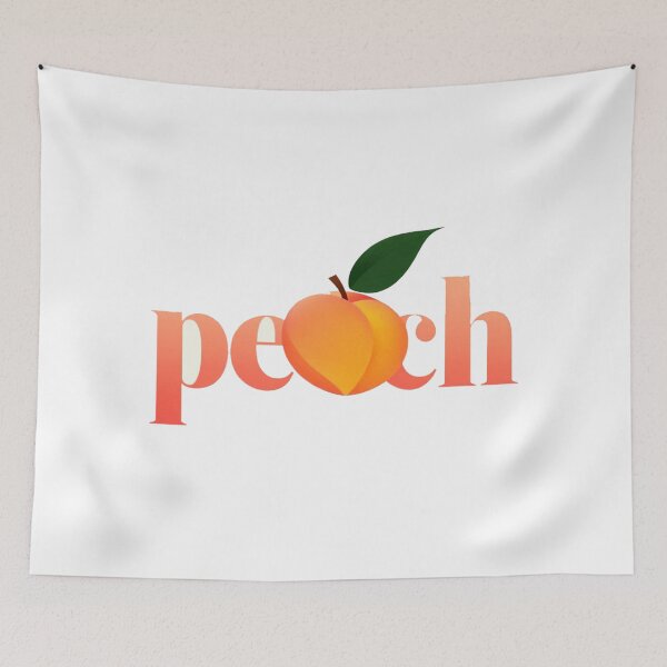 Item preview, Peach Aesthetic Word Art Design • Cute Fruit Typography • Soft Pink Peach Illustration for Stickers & Prints designed and sold by Bright Nest Studio.