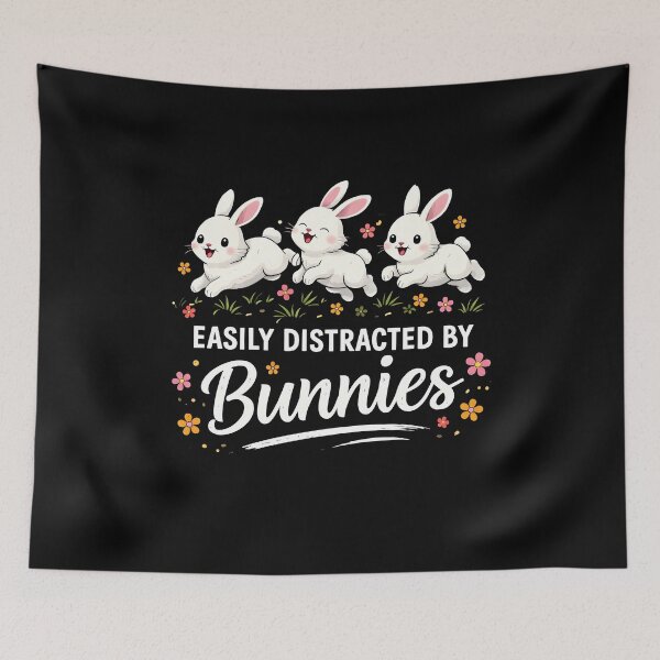 Item preview, Easily distracted by bunnies designed and sold by JODYSMORGAN.