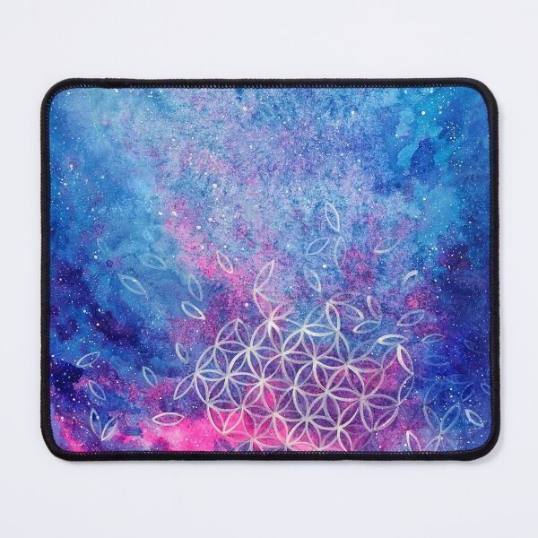Item preview, Flower of Life Watercolors Cosmic Painting  designed and sold by shantilovesart.