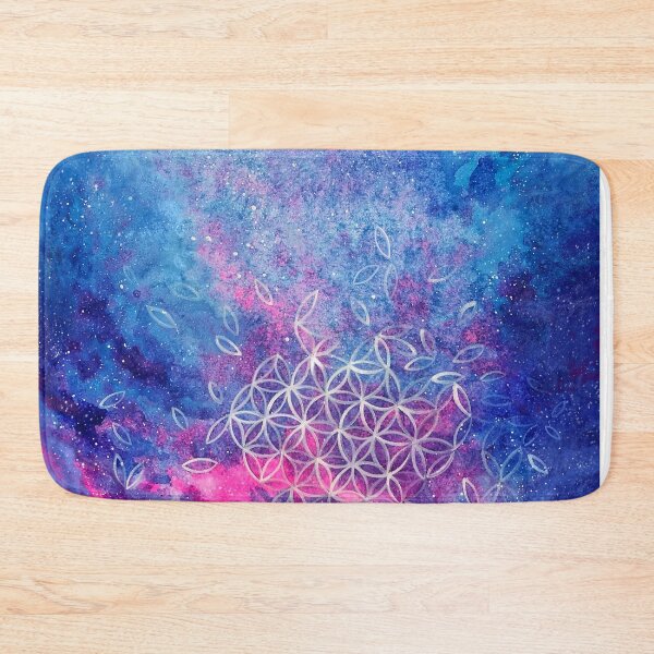Item preview, Flower of Life Watercolors Cosmic Painting  designed and sold by shantilovesart.