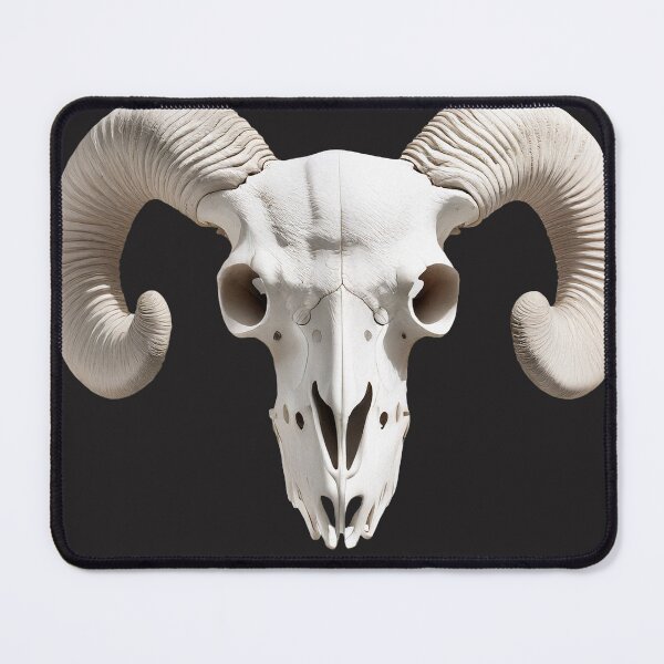 Item preview, Front-facing ram skull with large curled horns designed and sold by ChernivtsiSkoda.
