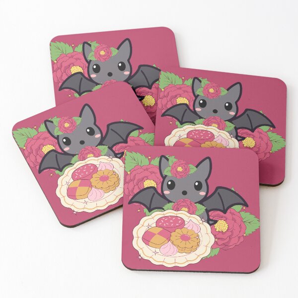 Item preview, Kawaii Bat and Camellia Cookie Plate designed and sold by Kanniax.